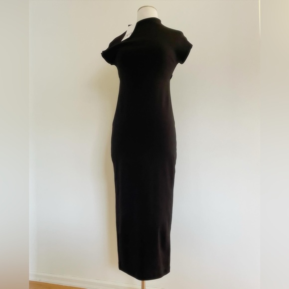 ZARA Black Midi Dress NWT Medium - Picture 3 of 3